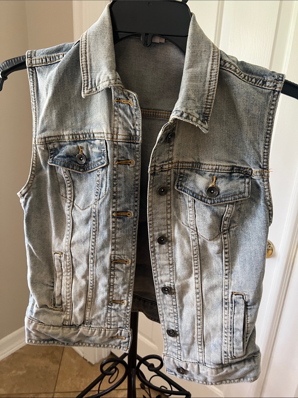 Merona Light Blue Denim Vest